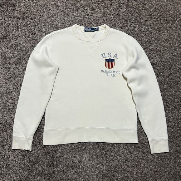Vintage Polo Ralph Lauren Sweatshirt Paralympic Team USA Crest Crewneck 90s - Picture 11 of 11